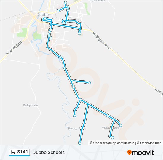 S141 bus Line Map