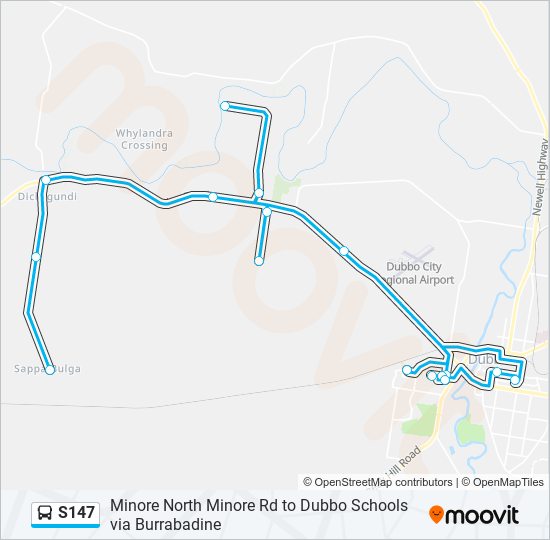 S147 bus Line Map