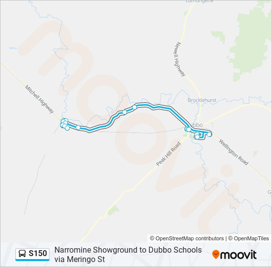 S150 bus Line Map