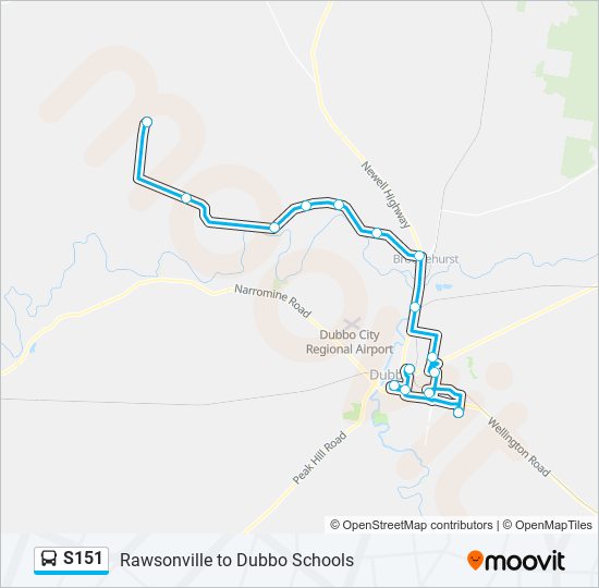 S151 bus Line Map