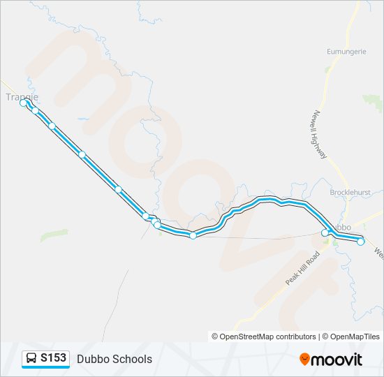 S153 bus Line Map