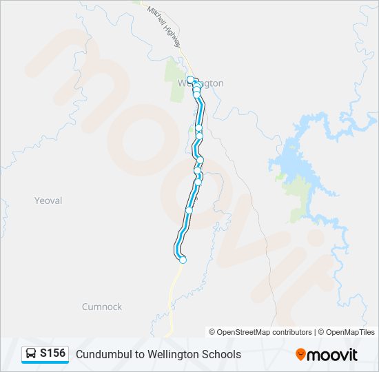 Mapa de S156 de autobús