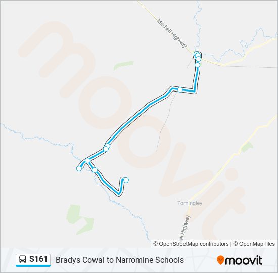 S161 bus Line Map