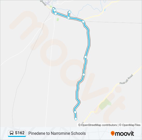S162 bus Line Map