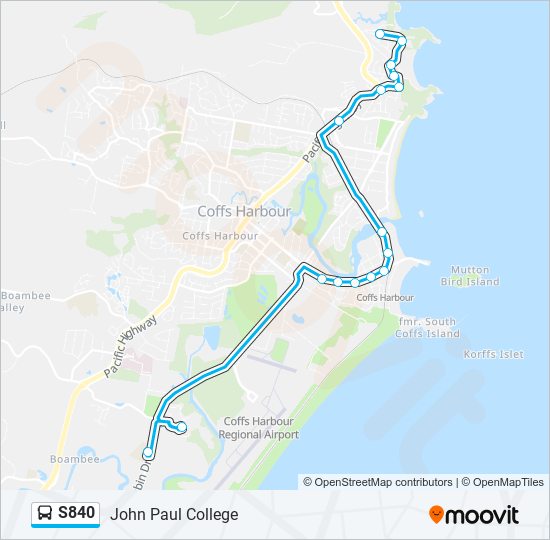 S840 bus Line Map
