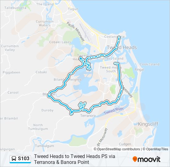 s103 Route: Schedules, Stops & Maps - Tweed Heads South (Updated)