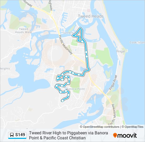 s149 Route: Schedules, Stops & Maps - Banora Pt (Updated)