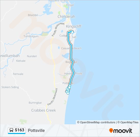 s163 Route Schedules, Stops & Maps Pottsville (Updated)