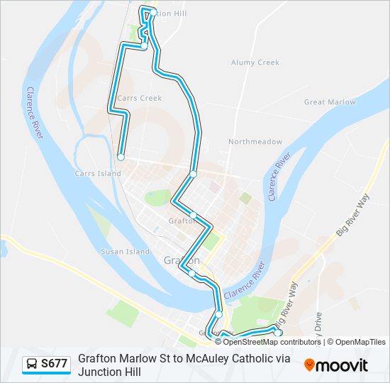 Mapa de S677 de autobús