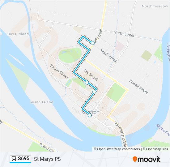 Mapa de S695 de autobús