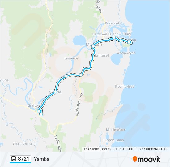 Mapa de S721 de autobús