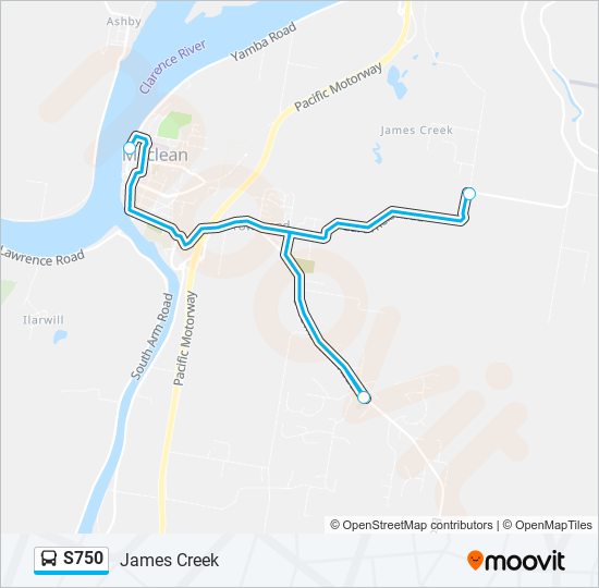 S750 bus Line Map