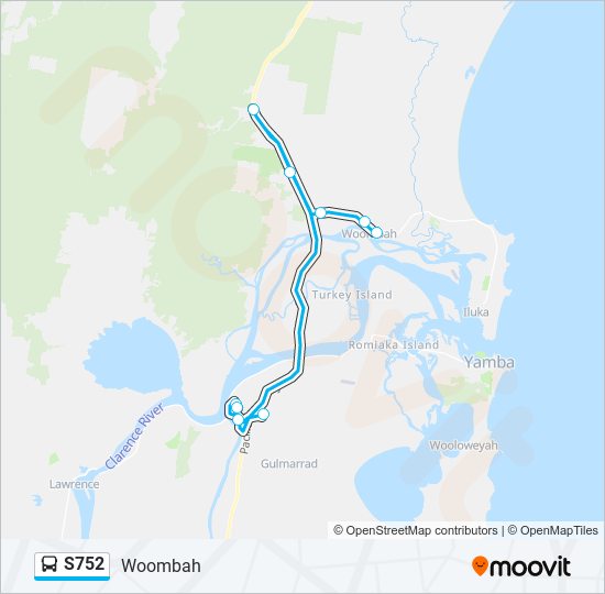 S752 bus Line Map