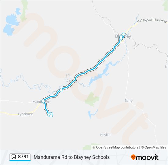 S791 bus Line Map