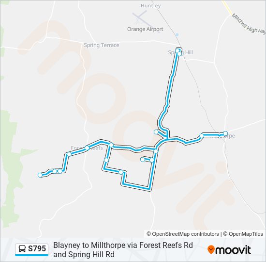 S795 bus Line Map