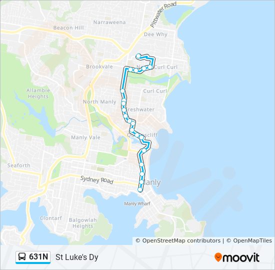 631N bus Line Map