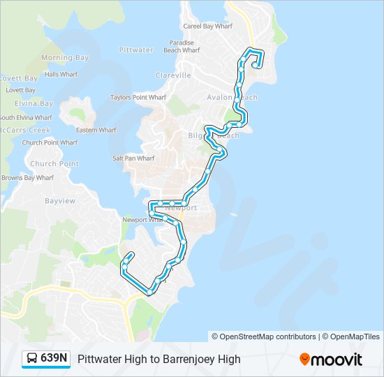 639n Route: Schedules, Stops & Maps - Barrenjoey Hs (updated)