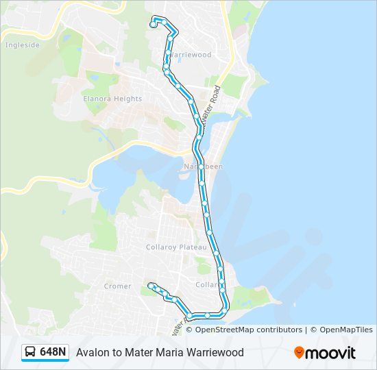 648N bus Line Map