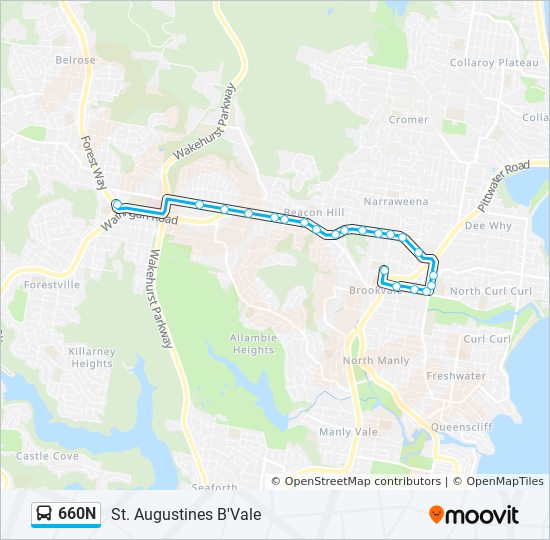 Mapa de 660N de autobús