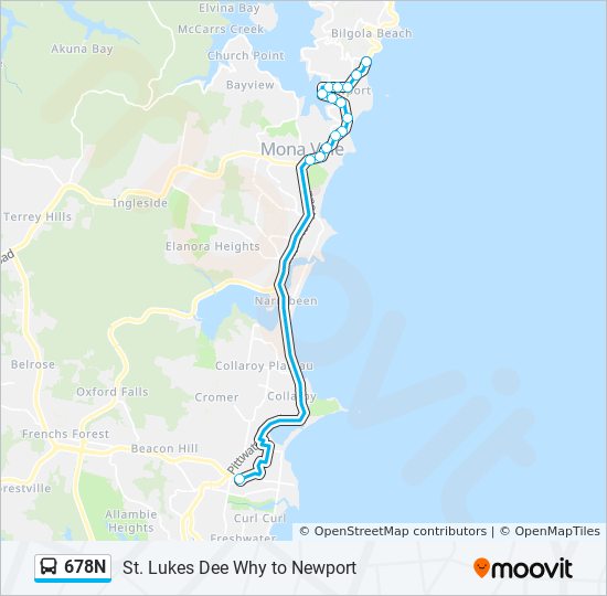 Mapa de 678N de autobús