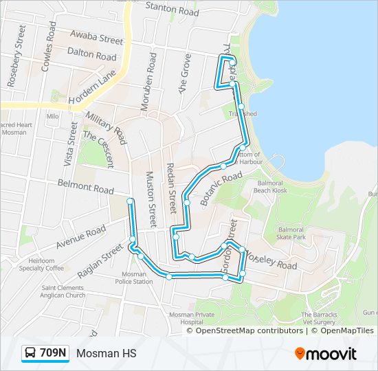 Mapa de 709N de Bus