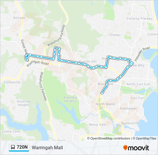 720n Route: Schedules, Stops & Maps - Warringah Mall (Updated)