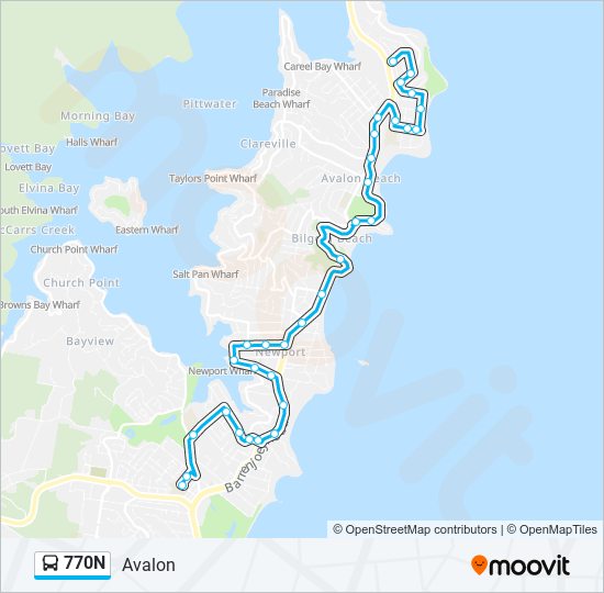 770N bus Line Map