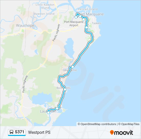 S371 bus Line Map