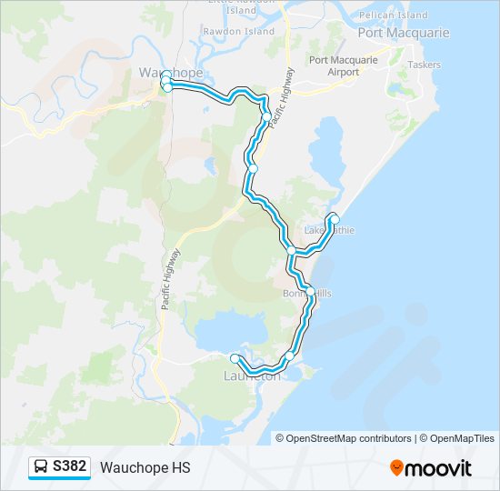 S382 bus Line Map