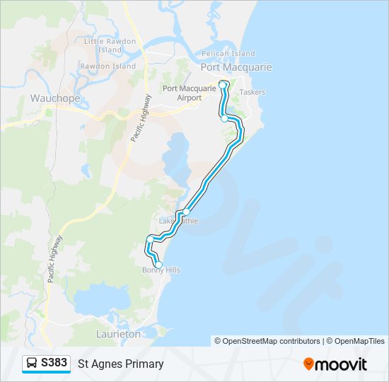 S383 bus Line Map