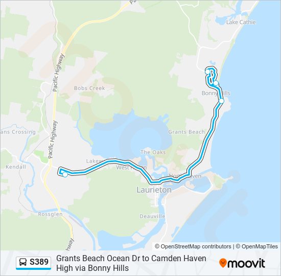 S389 bus Line Map