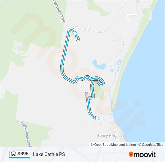 S395 bus Line Map