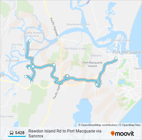 S428 bus Line Map