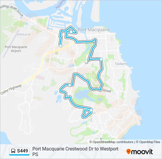 Mapa de S449 de autobús