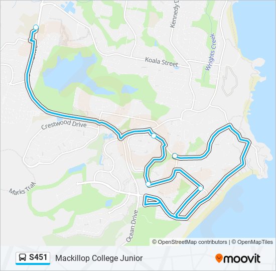 S451 bus Line Map