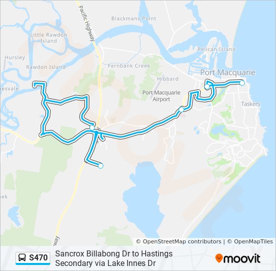 S470 bus Line Map