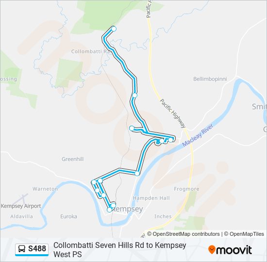 S488 bus Line Map