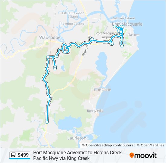 S499 bus Line Map