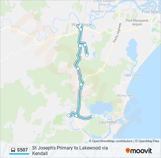 S507 bus Line Map