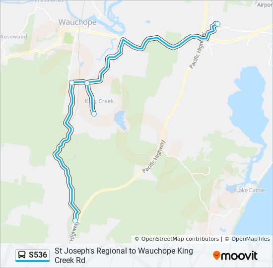 S536 bus Line Map