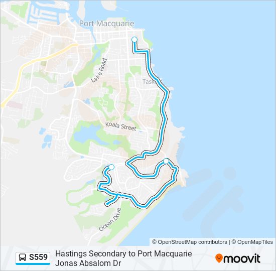 S559 Route: Schedules, Stops & Maps - Port Macquarie (updated)