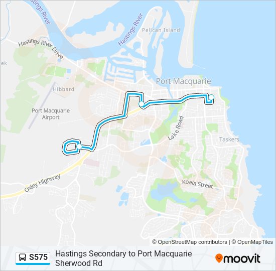 S575 bus Line Map