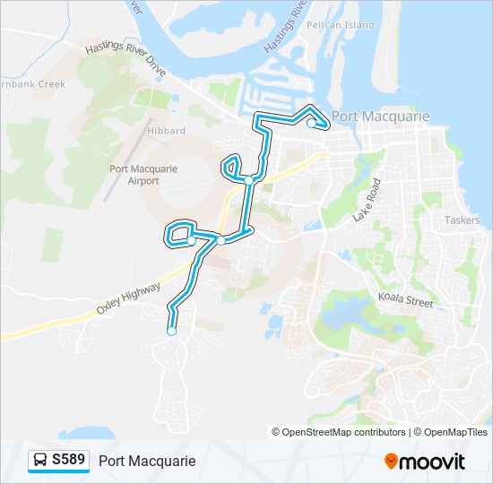 s589 Route: Schedules, Stops & Maps - Port Macquarie (Updated)