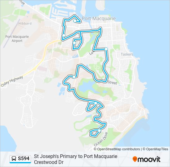 Mapa de S594 de autobús