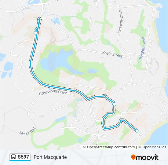 S597 bus Line Map