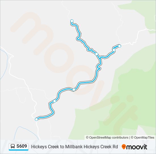 S609 bus Line Map