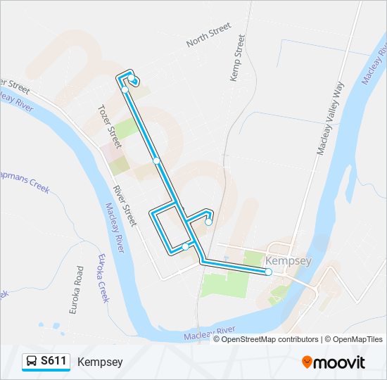 S611 bus Line Map