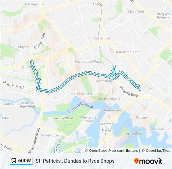 Mapa de 600W de autobús