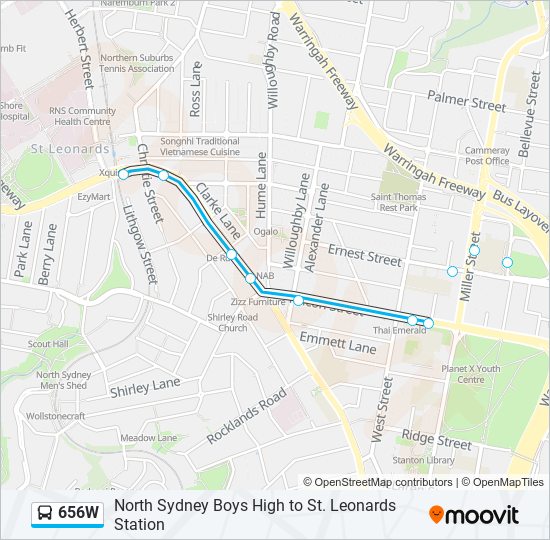 656w Route: Schedules, Stops & Maps - St. Leonards Station (Updated)