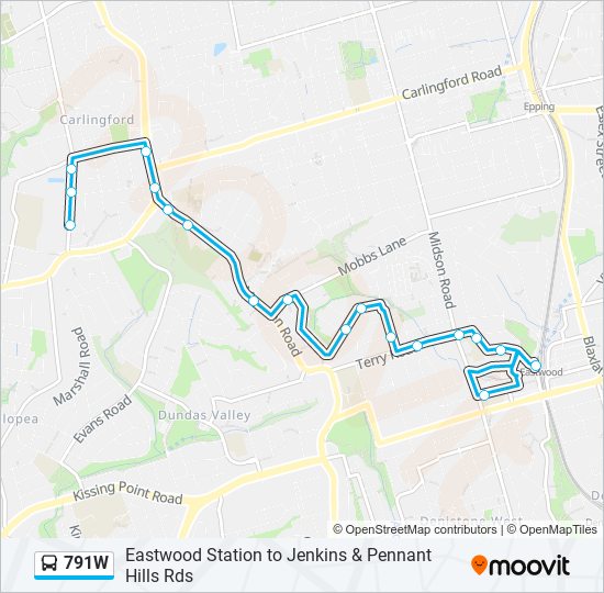 791w Route Schedules, Stops & Maps Carlingford (Updated)